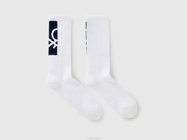 calcetines de rizo con logo NHBF850 blanco hombres Benetton