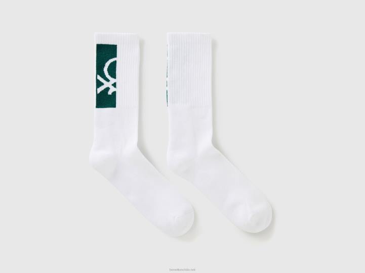 calcetines de rizo con logo NHBF936 blanco hombres Benetton