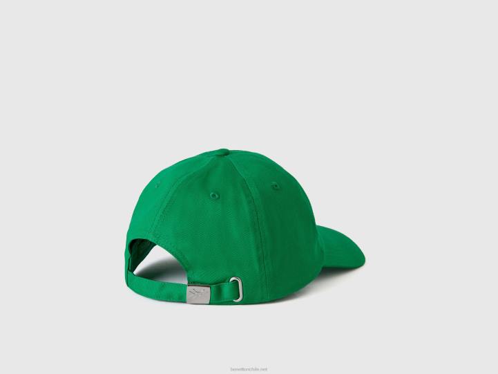 gorra verde con logo bordado NHBF1540 verde hombres Benetton