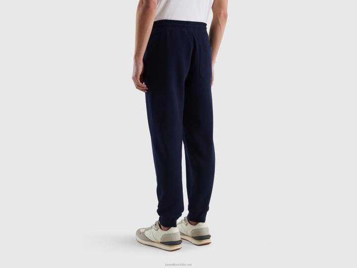 Joggers deportivos de algodón 100 % NHBF4622 azul oscuro hombres Benetton