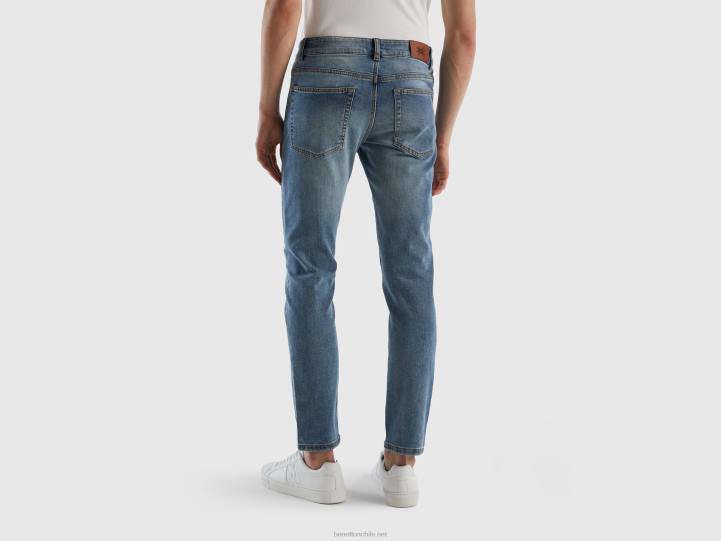 jeans ajustados con cinco bolsillos NHBF1481 azul hombres Benetton