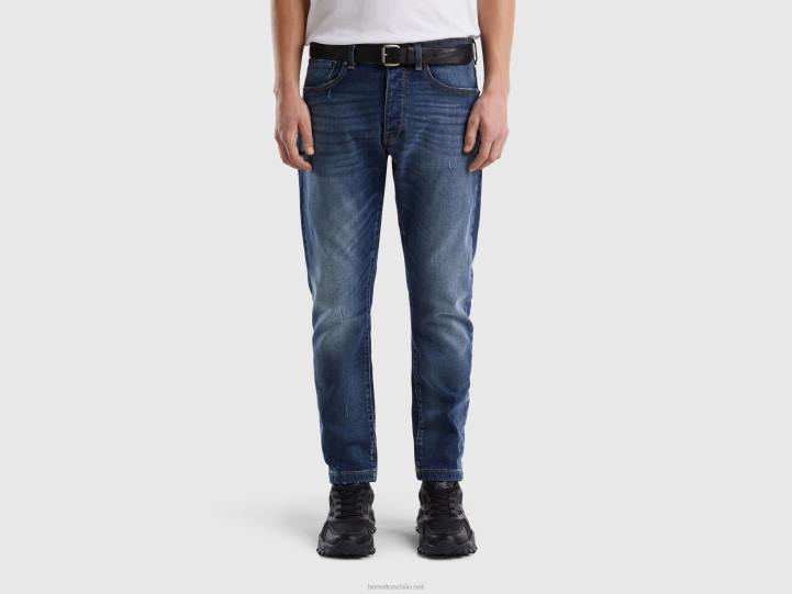jeans ajustados con cinco bolsillos NHBF4675 azul hombres Benetton