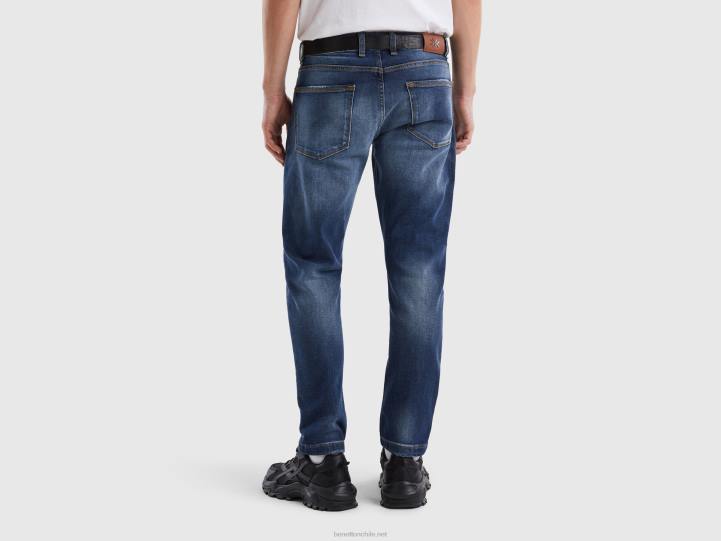 jeans ajustados con cinco bolsillos NHBF4675 azul hombres Benetton