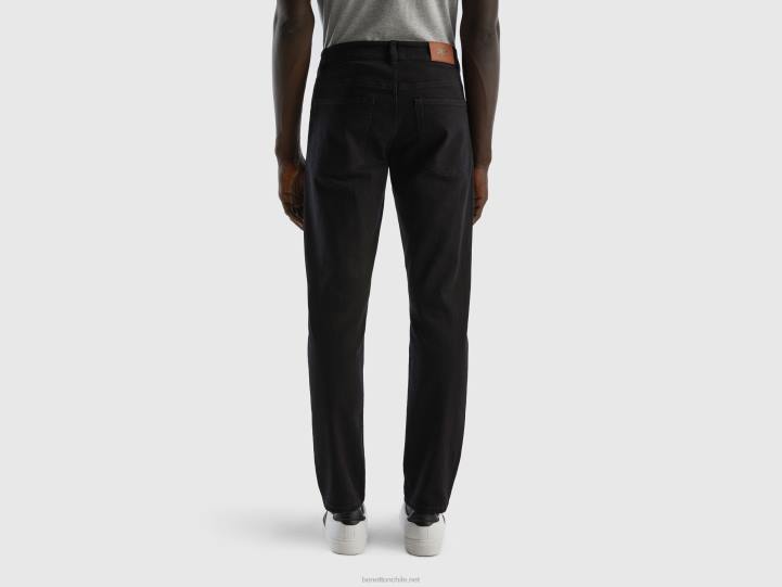 jeans ajustados con cinco bolsillos NHBF4680 negro hombres Benetton