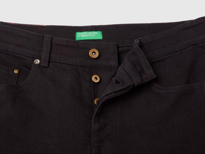 jeans ajustados con cinco bolsillos NHBF4680 negro hombres Benetton