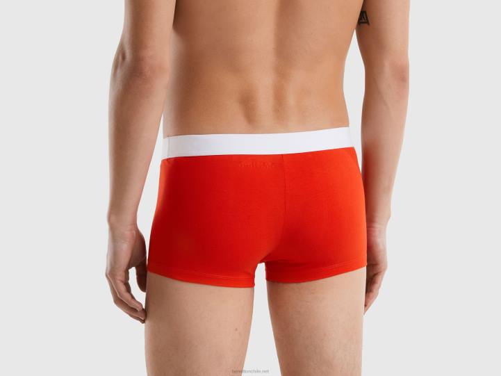 bóxer de algodón orgánico elástico NHBF4705 rojo hombres Benetton