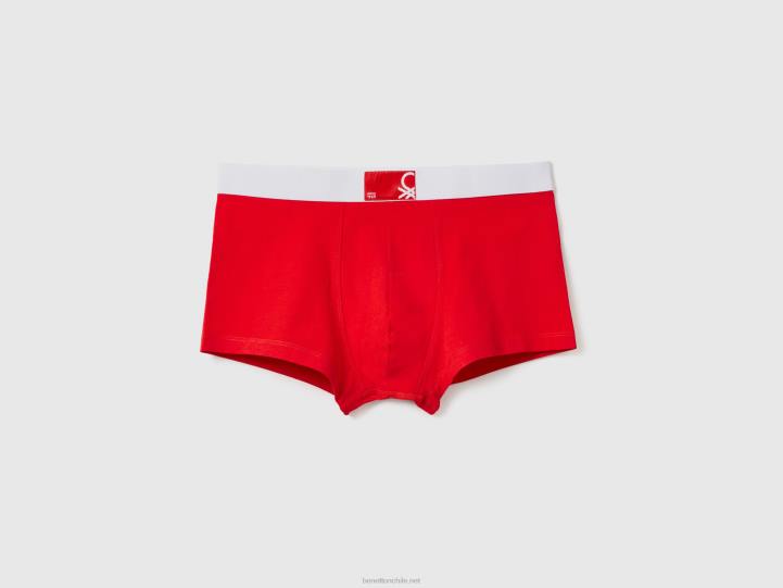 bóxer de algodón orgánico elástico NHBF4705 rojo hombres Benetton
