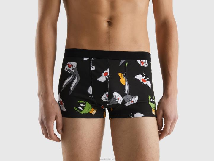 boxeadores de los looney tunes NHBF4704 negro hombres Benetton