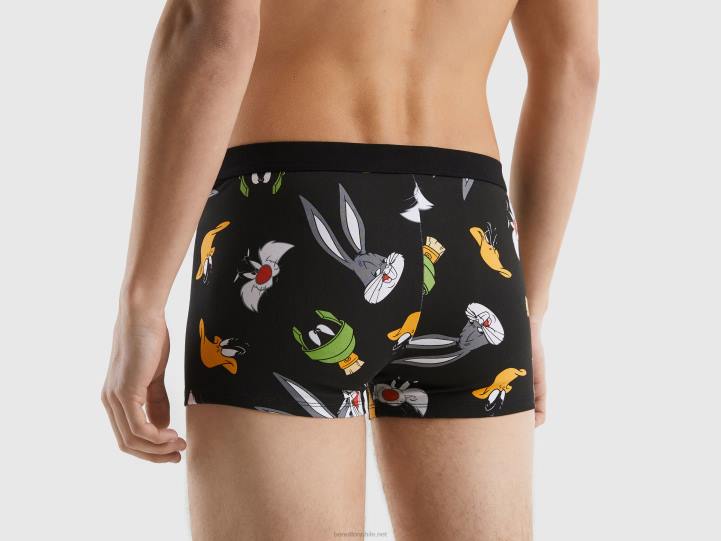 boxeadores de los looney tunes NHBF4704 negro hombres Benetton