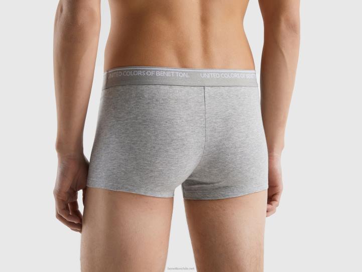 boxers ajustados en algodón orgánico NHBF4733 gris claro hombres Benetton