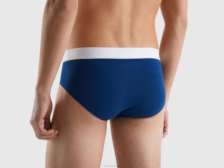 ropa interior de algodón orgánico elástico NHBF4702 azul oscuro hombres Benetton