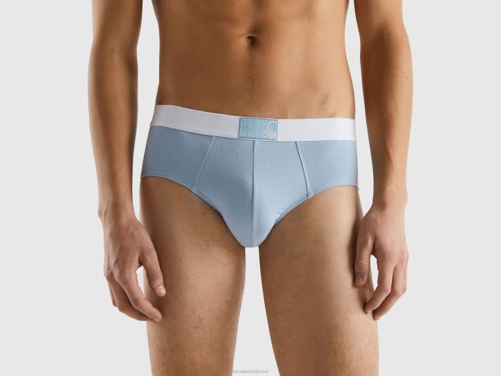 ropa interior de algodón orgánico elástico NHBF4718 cielo azul hombres Benetton