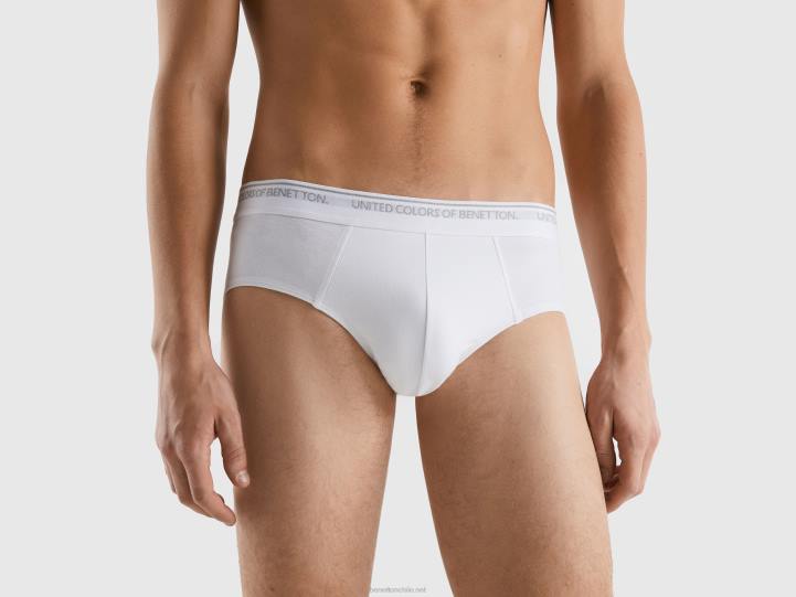 ropa interior de algodón orgánico elástico NHBF4735 blanco hombres Benetton