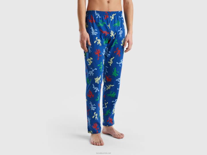 pantalones de bugs bunny NHBF1598 azul brillante hombres Benetton