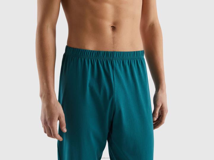 pijama con bolsa en 100% algodón NHBF4695 verde oscuro hombres Benetton