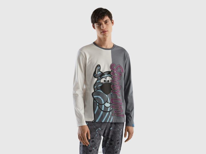 top scooby-doo en cálido algodón NHBF1578 Blanco crema hombres Benetton