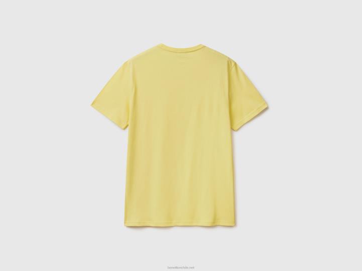 camiseta amarillo limon NHBF1220 amarillo hombres Benetton