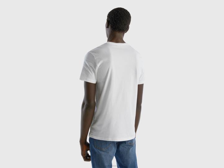 camiseta blanca NHBF1298 blanco hombres Benetton