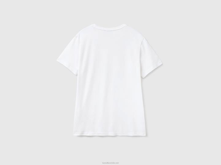 camiseta blanca NHBF1298 blanco hombres Benetton