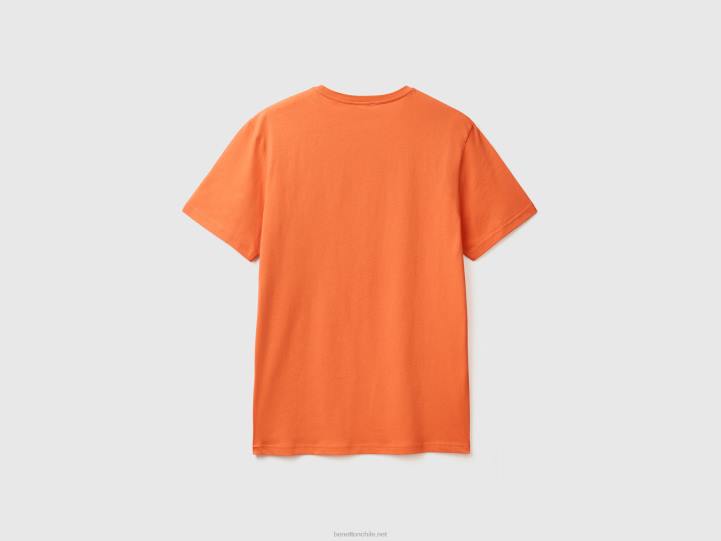 camiseta rojo ladrillo NHBF4502 rojo ladrillo hombres Benetton