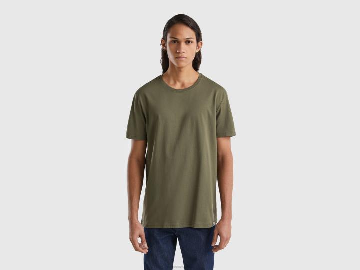 camiseta verde NHBF1245 verde militar hombres Benetton