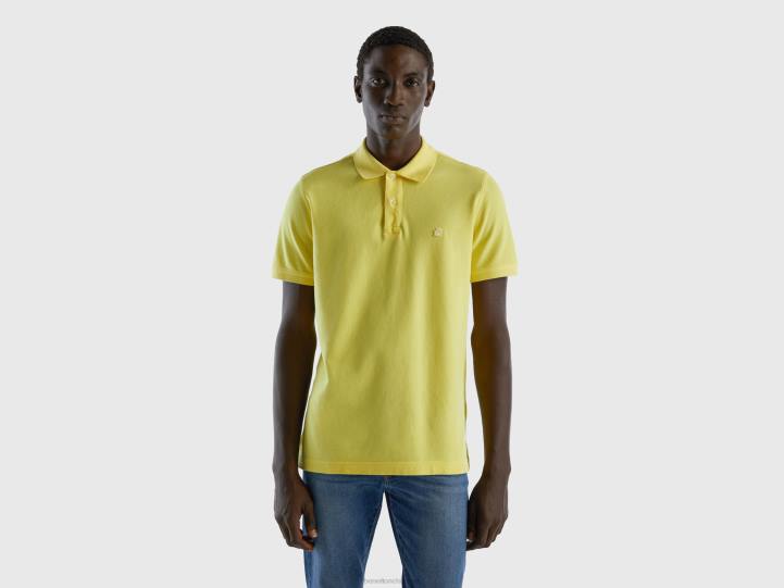 polo amarillo regular fit NHBF1383 amarillo hombres Benetton