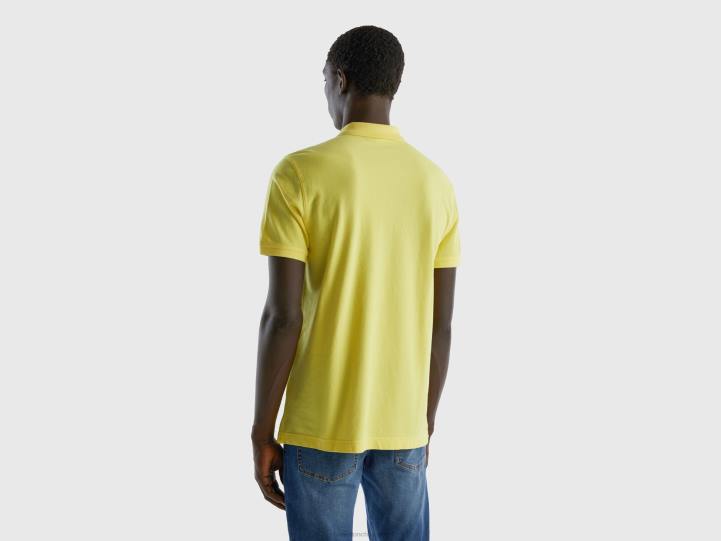 polo amarillo regular fit NHBF1383 amarillo hombres Benetton