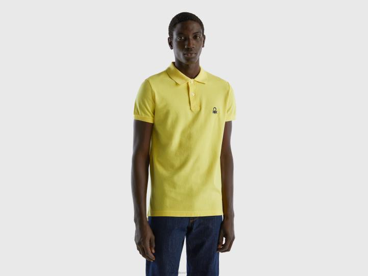 polo amarillo slim fit NHBF4582 amarillo hombres Benetton