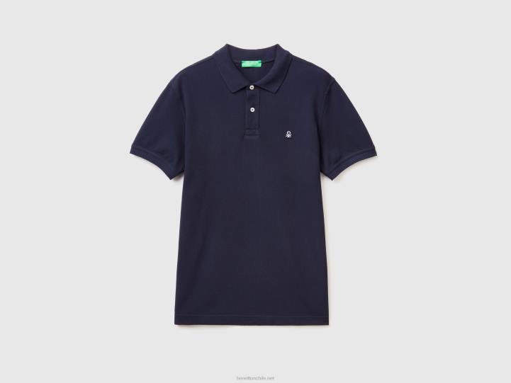 polo azul oscuro regular fit NHBF1413 azul oscuro hombres Benetton
