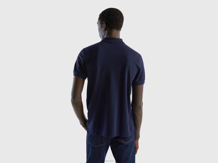 polo azul oscuro regular fit NHBF4608 azul oscuro hombres Benetton