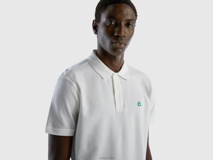 polo blanco regular fit NHBF1404 blanco hombres Benetton