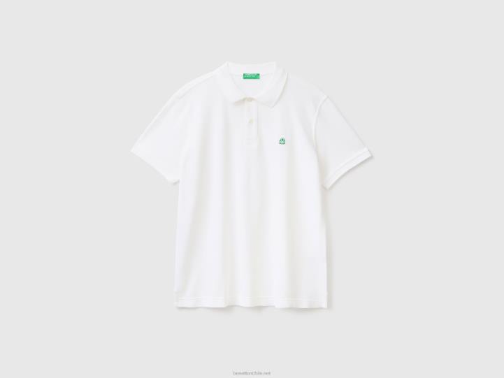 polo blanco regular fit NHBF1404 blanco hombres Benetton