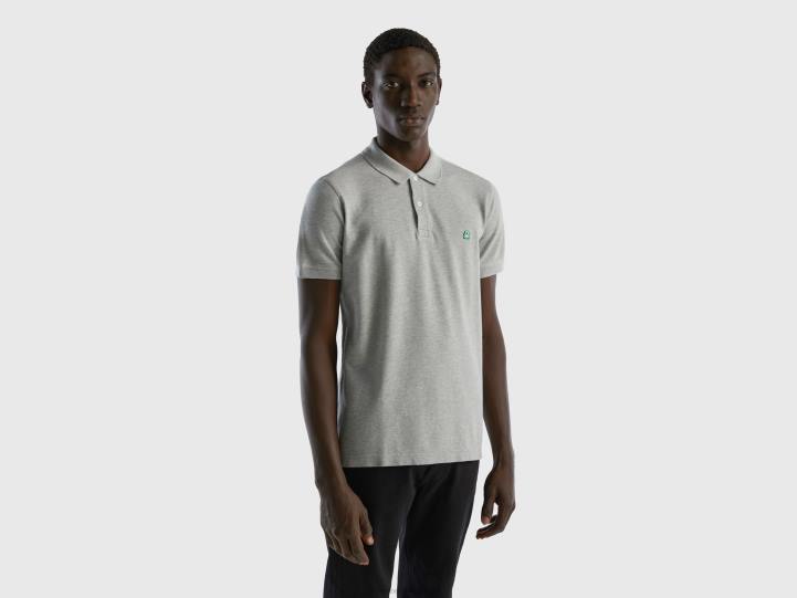 polo gris oscuro regular fit NHBF1408 gris claro hombres Benetton