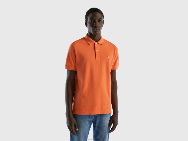 polo naranja regular fit NHBF4578 naranja hombres Benetton