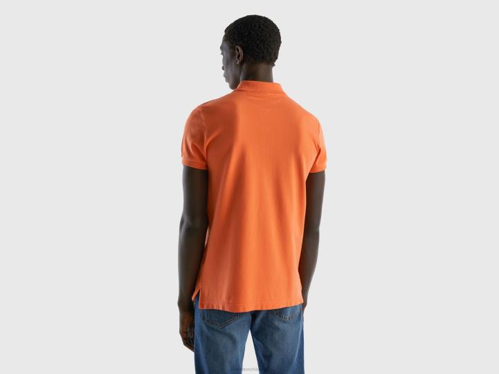 polo naranja slim fit NHBF1379 naranja hombres Benetton