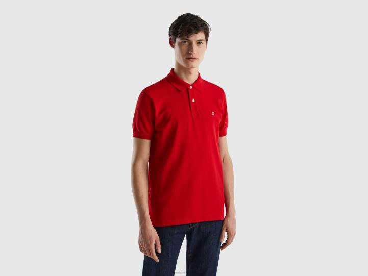 polo rojo regular fit NHBF4603 rojo hombres Benetton