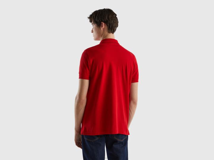 polo rojo regular fit NHBF4603 rojo hombres Benetton