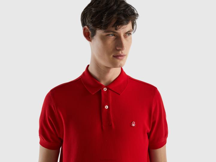 polo rojo regular fit NHBF4603 rojo hombres Benetton