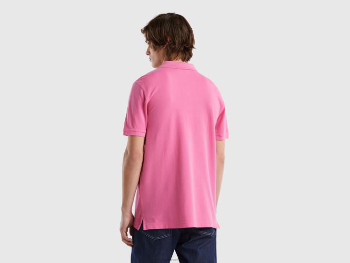 polo rosa regular fit NHBF1374 rosa hombres Benetton