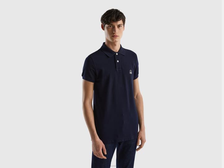 polo slim fit azul oscuro NHBF1410 azul oscuro hombres Benetton