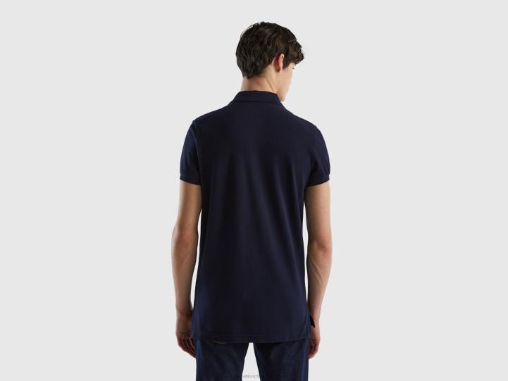 polo slim fit azul oscuro NHBF1410 azul oscuro hombres Benetton