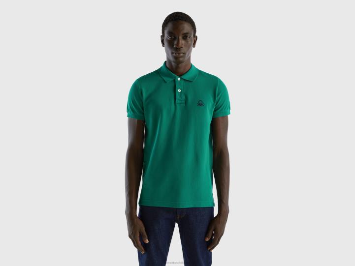 polo slim fit verde oscuro NHBF1399 verde oscuro hombres Benetton