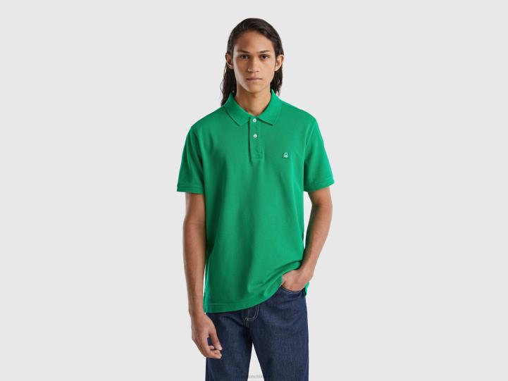 polo verde regular fit NHBF1409 verde hombres Benetton