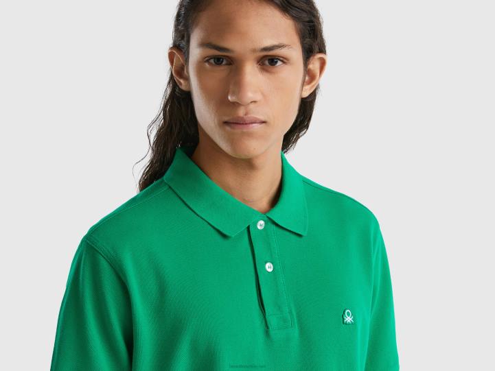 polo verde regular fit NHBF1409 verde hombres Benetton
