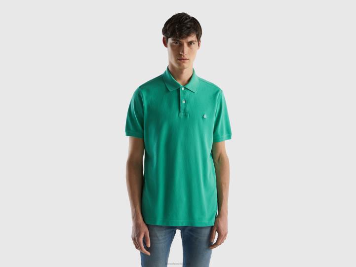 polo verde regular fit NHBF4592 verde hombres Benetton