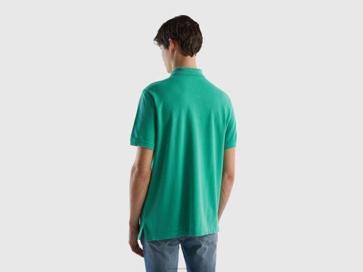 polo verde regular fit NHBF4592 verde hombres Benetton