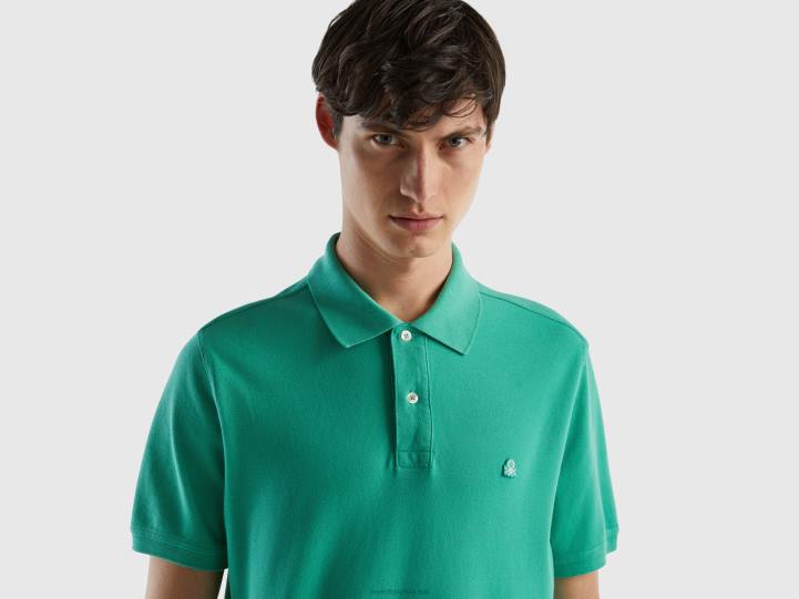 polo verde regular fit NHBF4592 verde hombres Benetton