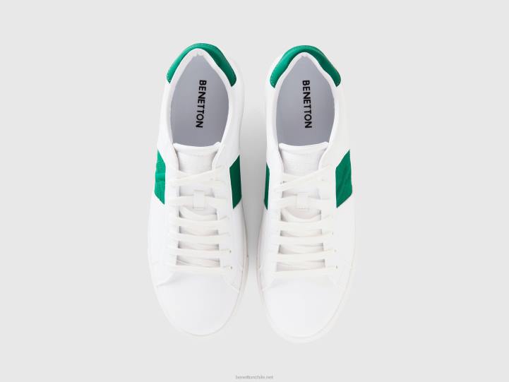 tenis bajos con logo verde NHBF801 verde hombres Benetton