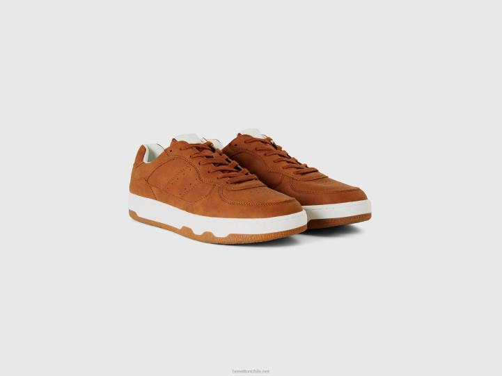 tenis bajos marrones NHBF1567 marrón hombres Benetton