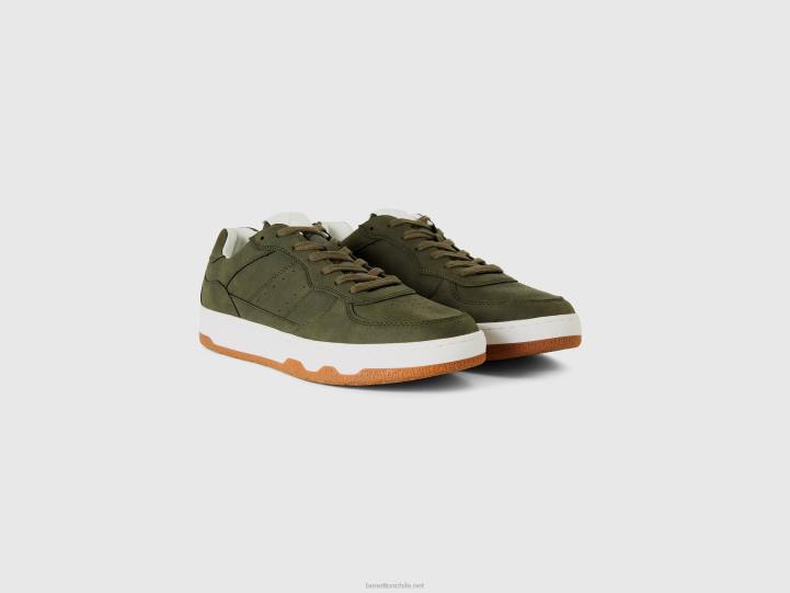 tenis bajos verde militar NHBF1552 verde militar hombres Benetton